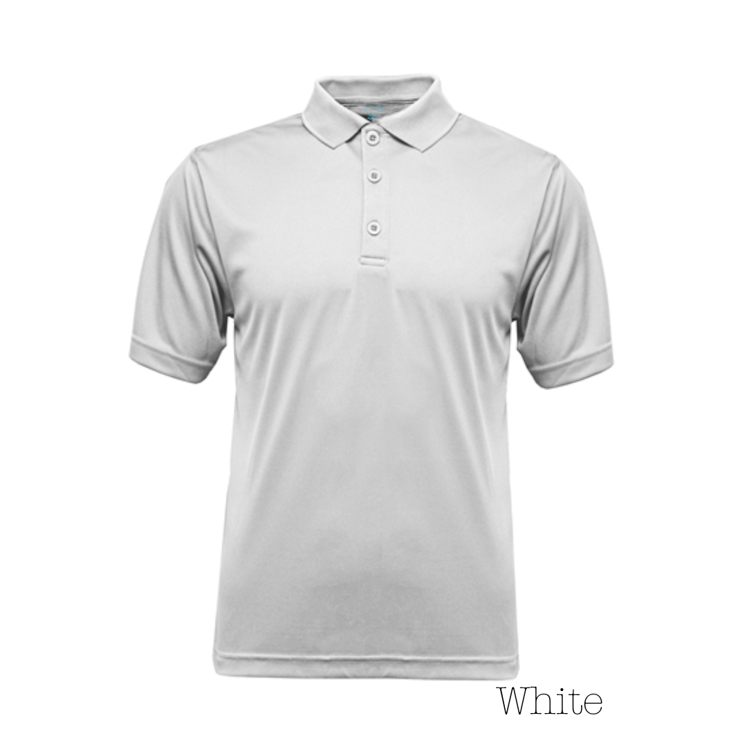 White Men's Solid Polo Shirt