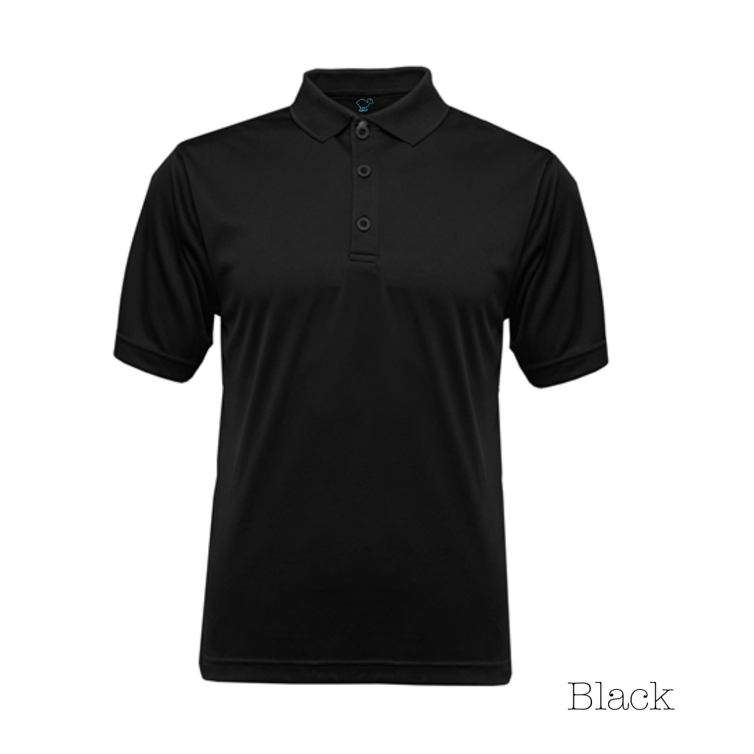 Black Men's Solid Polo Shirt