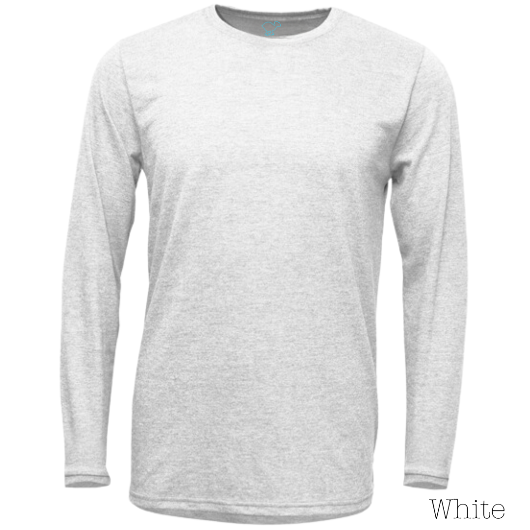 White 70/30 Long-Sleeve Tee Shirt