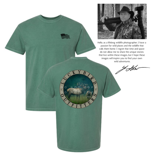 LuckyBird Outfitters Comfort Color T-Shirt with Elk Print