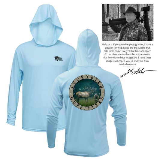 LuckyBird Outfitters Performance Hoodie with Elk Print