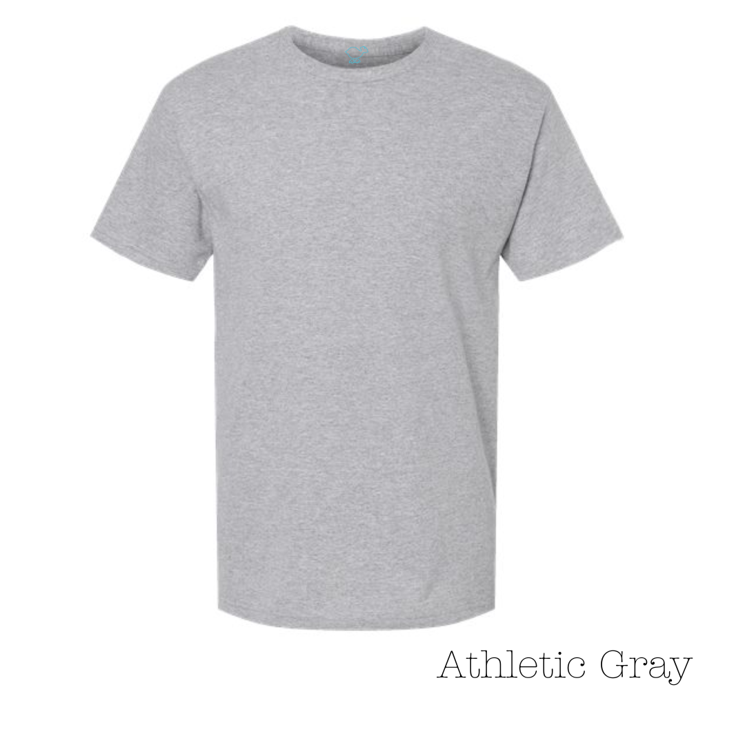 Athletic Gray 90% Cotton / 10% Polyester Short Sleeve Tee