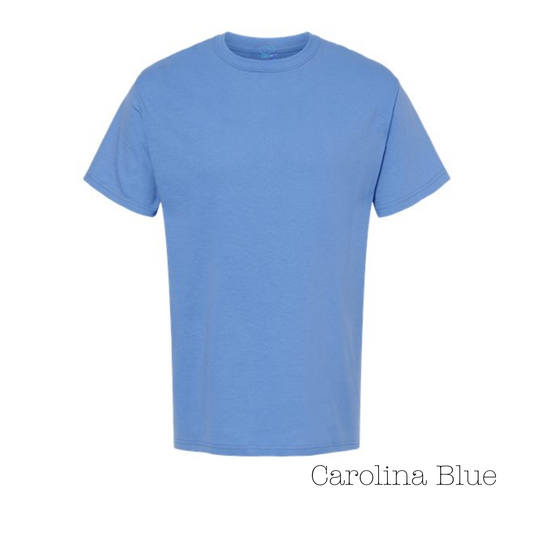 Carolina Blue Cotton Short Sleeve Tee