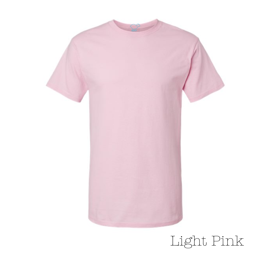 Light Pink Cotton Short Sleeve Tee