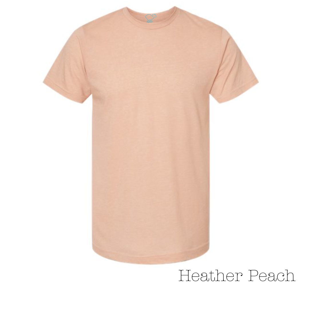 Heather Peach 65/35 Short Sleeve Tee