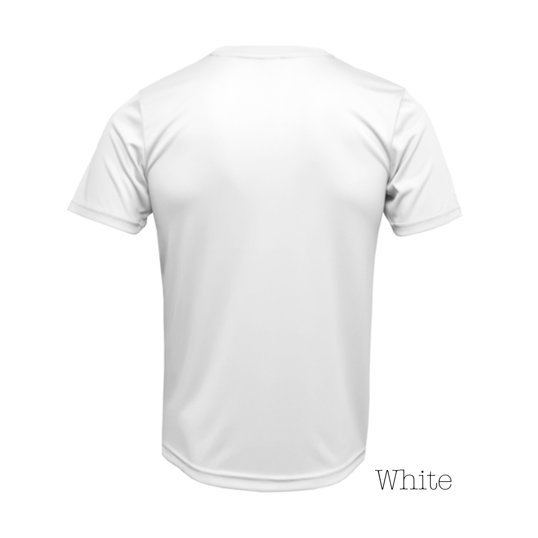 White 100% Polyester Short Sleeve Tee