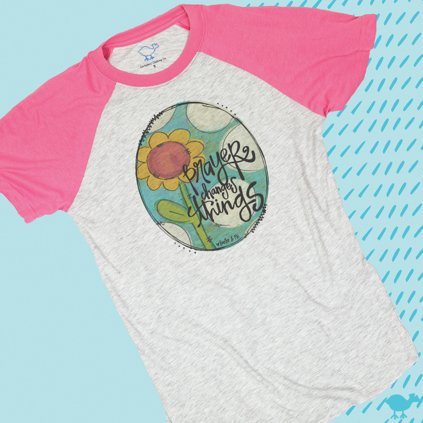 Pink Short Sleeve Raglan